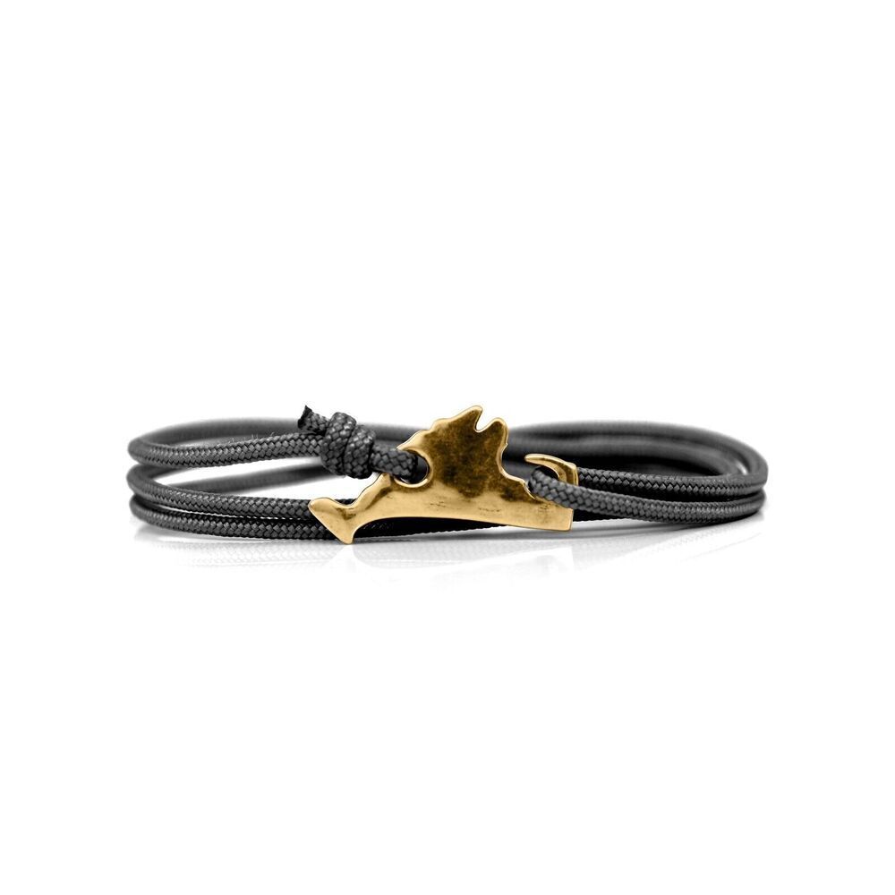 CAPE CLASP Boutique Cord Wrap Bracelet Martha's Vineyard Clasp NEW Black Brass
